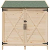 Sodo Sandėlys su stogu su saugykla Natūrali 106 x 56 x 113,5 cm