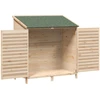 Sodo Sandėlys su stogu su saugykla Natūrali 106 x 56 x 113,5 cm
