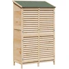 Sodo Sandėlys su stogu su saugykla Natūrali 106 x 56 x 176,5 cm