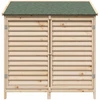 Sodo Sandėlys su stogu su saugykla Natūrali 106 x 56 x 113,5 cm