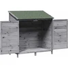 Sodo Sandėlys su stogu su saugykla Pilka 106,5 x 56 x 113,5 cm