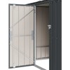 Sodo saugojimo dėžė Juoda 214 x 82 x 132 cm Plienas