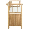 Lauko baldų komplektas Sodo Saugojimo Suolas 110 x 47 x 80 cm Bambukas Natūrali