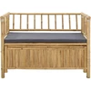 Lauko baldų komplektas Sodo Saugojimo Suolas 110 x 47 x 80 cm Bambukas Natūrali