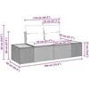 Sodo sofa Juoda 184 x 62 x 85cm poliratanas