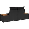Sodo sofa Juoda 184 x 62 x 85cm poliratanas