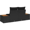 Sodo sofa Juoda 184 x 62 x 85cm poliratanas