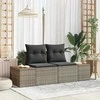 Sodo sofa Pilka 184 x 62 x 85cm poliratanas