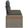 Sodo sofa Pilka 184 x 62 x 85cm poliratanas