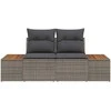 Sodo sofa Pilka 184 x 62 x 85cm poliratanas