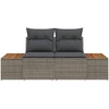 Sodo sofa Pilka 184 x 62 x 85cm poliratanas