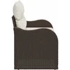 Sodo sofa su pagalve Ruda 121 x 62 x 69cm poliratanas