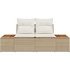 Sodo sofa Smėlio 184 x 62 x 85cm poliratanas