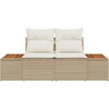 Sodo sofa Smėlio 184 x 62 x 85cm poliratanas