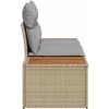 Sodo sofa Smėlio 184 x 62 x 85cm poliratanas