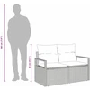 Sodo sofa su pagalve 120 x 62 x 69 cm poliratanas