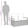 Sodo sofa su pagalve 120 x 62 x 69 cm poliratanas