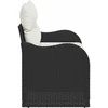 Sodo sofa su pagalve Juoda 121 x 62 x 69cm poliratanas