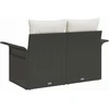 Sodo sofa su pagalve Juoda 141 x 62 x 69cm poliratanas