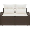 Sodo sofa su pagalve Ruda 124 x 62 x 69cm poliratanas