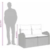 Sodo sofa su pagalve Ruda 124 x 62 x 69cm poliratanas