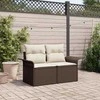 Sodo sofa su pagalve Ruda 141 x 62 x 69cm poliratanas