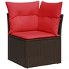 Sodo sofa su pagalve Ruda 62 x 62 x 69 cm Poli ratanas