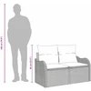 Sodo sofa su pagalve Smėlio 121 x 62 x 69cm poliratanas