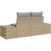 Sodo sofa su pagalve Smėlio 184 x 62 x 69 cm poliratanas