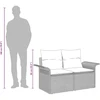 Sodo sofa su pagalve Šviesiai pilka 141 x 62 x 69cm poliratanas