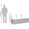| Sodo sofa | su pagalve Ruda 165 x 62 x 69 cm Poli ratanas