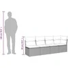 Sodo sofa su pagalvėlėmis, 4 sėdimos vietos, ruda, polirotangas