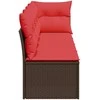 | Sodo sofa | su pagalve Ruda 227 x 62 x 69 cm poliratanas