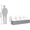 Sodo sofa su pagalvėlėmis, 4 sėdimos vietos, ruda, polirotangas