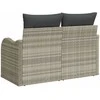 Sodo sofa su pagalve Šviesiai pilka 121 x 62 x 69cm poliratanas