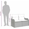 Sodo sofa su pagalve Šviesiai pilka 121 x 62 x 69cm poliratanas