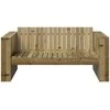 Sodo sofa Žalia 134 x 60 x 62 cm Kietos pušies mediena
