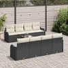 Sodo Sofų Rinkinys Juoda 55 x 55 x 37 cm poliratanas