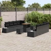 Sodo Sofų Rinkinys Juoda 90 x 55 x 71 cm Poli ratanas