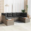 Sodo Sofų Rinkinys 6 vnt. 6-Vietų skaičius Pilka Poliratanas