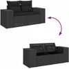 Sodo Sofų Rinkinys su pagalve 8 pcs Juoda Poli ratanas