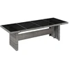 Sodo stalas, 240x90x74cm, poliratanas ir stiklas