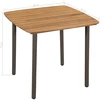 Sodo stalas, 80x80x72cm, akacijos medienos masyvas ir plienas