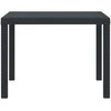 Sodo stalas Antracitas 100 x 100 x 73 cm poliratanas