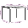 Sodo stalas Antracitas 100 x 100 x 73 cm poliratanas