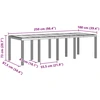 Oro sąlygoms atsparus sodo stalas Antracitas 250 x 100 x 73 cm