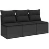 Sodo stalas Antracitas 200 x 100 x 73 cm poliratanas