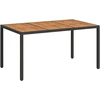 Sodo stalas Juoda 150 x 90 x 75 cm poliratanas