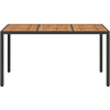 Sodo stalas Juoda 150 x 90 x 75 cm poliratanas