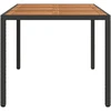 Sodo stalas Juoda 150 x 90 x 75 cm poliratanas
